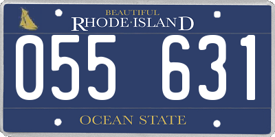RI license plate 055631