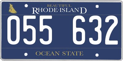 RI license plate 055632