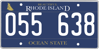 RI license plate 055638