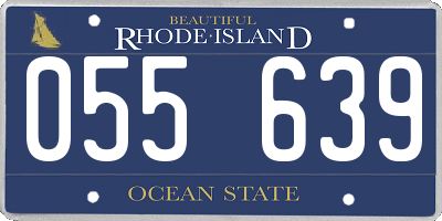 RI license plate 055639