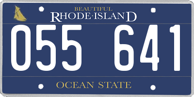 RI license plate 055641