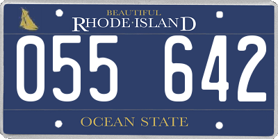 RI license plate 055642