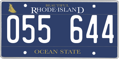 RI license plate 055644