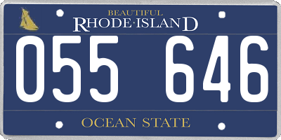RI license plate 055646