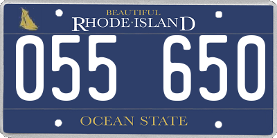 RI license plate 055650
