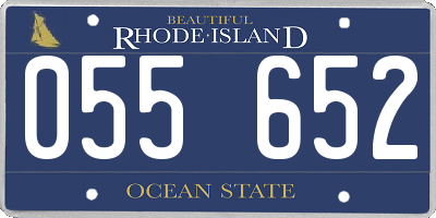 RI license plate 055652