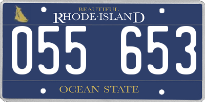RI license plate 055653
