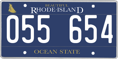 RI license plate 055654