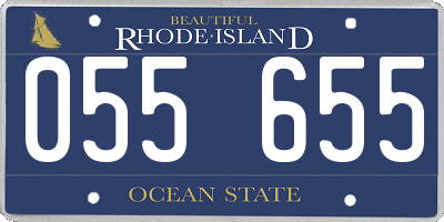 RI license plate 055655