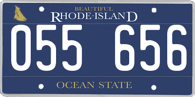 RI license plate 055656