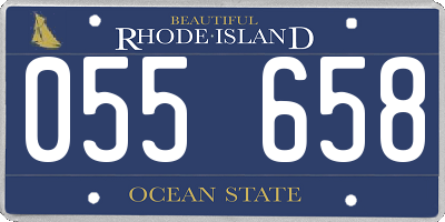 RI license plate 055658