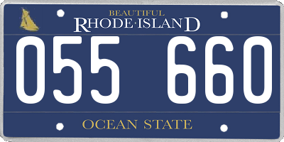 RI license plate 055660