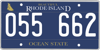 RI license plate 055662