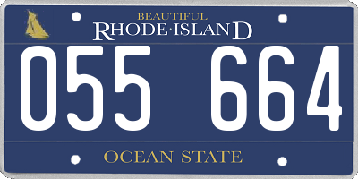 RI license plate 055664