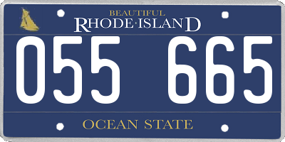 RI license plate 055665