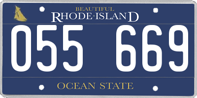 RI license plate 055669