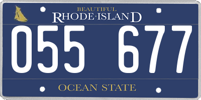 RI license plate 055677