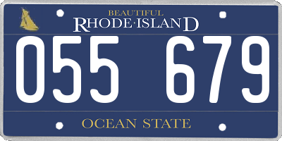 RI license plate 055679