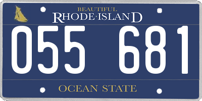 RI license plate 055681