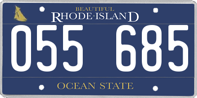 RI license plate 055685