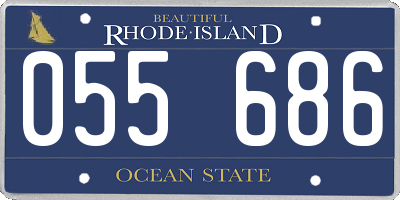RI license plate 055686