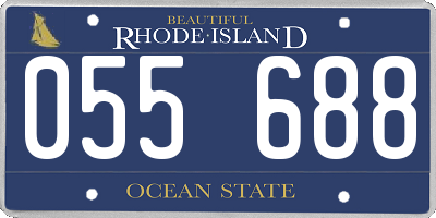 RI license plate 055688
