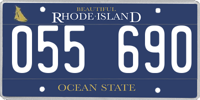 RI license plate 055690