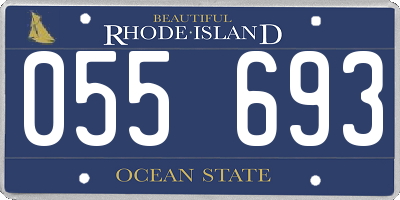 RI license plate 055693