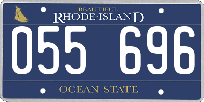 RI license plate 055696
