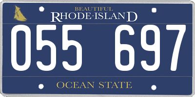 RI license plate 055697