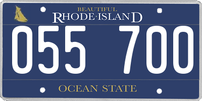 RI license plate 055700