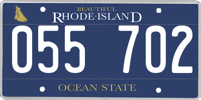 RI license plate 055702
