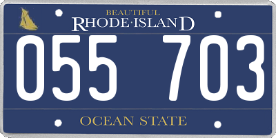 RI license plate 055703