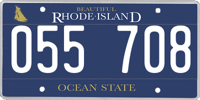 RI license plate 055708