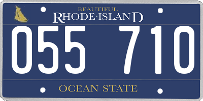 RI license plate 055710
