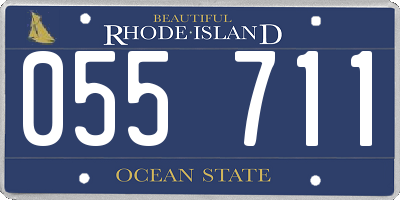 RI license plate 055711