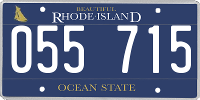 RI license plate 055715