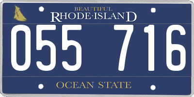 RI license plate 055716
