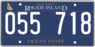 RI license plate 055718
