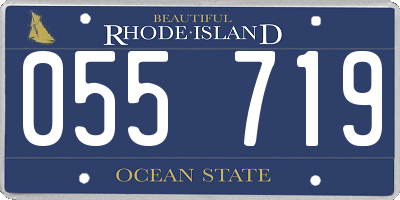 RI license plate 055719