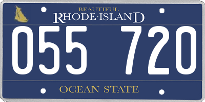 RI license plate 055720