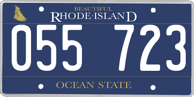 RI license plate 055723