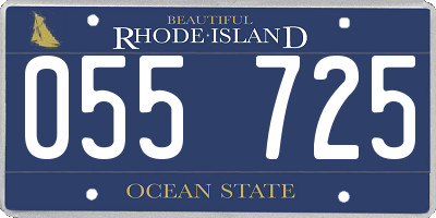 RI license plate 055725