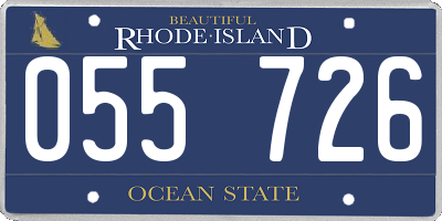 RI license plate 055726
