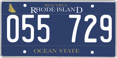 RI license plate 055729