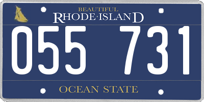 RI license plate 055731
