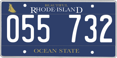 RI license plate 055732