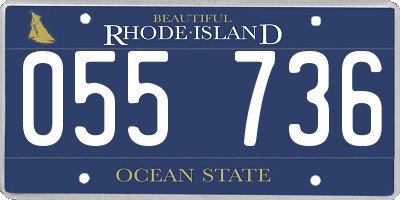 RI license plate 055736