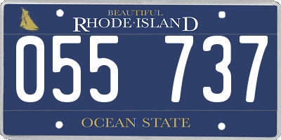 RI license plate 055737