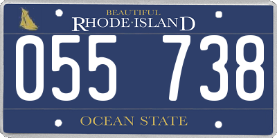 RI license plate 055738